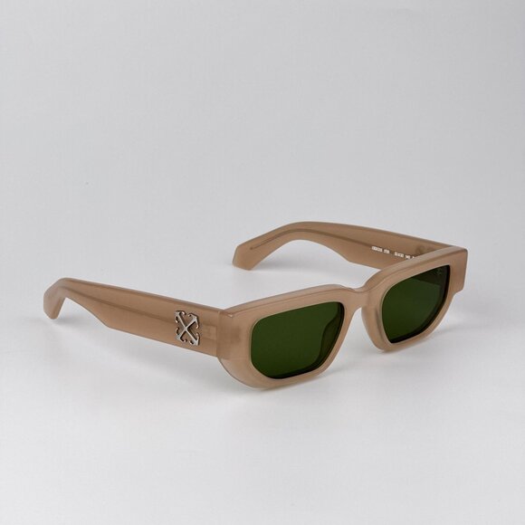 Off-White GREELEY Sunglasses – Beige Frame Green Lenses | Model OERII115 1755 main image 11